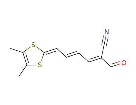 (2E,4E)-6-(4,5-Dimethyl-[1,3]dithiol-2-ylidene)-2-formyl-hexa-2,4-dienenitrile