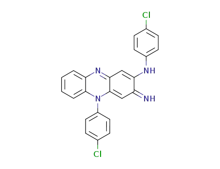 Molecular Structure of 102262-55-5 (N,5-bis(4-chlorophenyl)-3-iMino-3,5-dihydrophenazin-2-aMine)