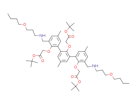 1-[(tert-butoxycarbonyl)methoxy]-2,6-bis{2'-[(tert-butoxycarbonyl)methoxy]-3'-(n-butoxypropylaminomethyl)-5'-methylphenyl}-4-methylbenzene