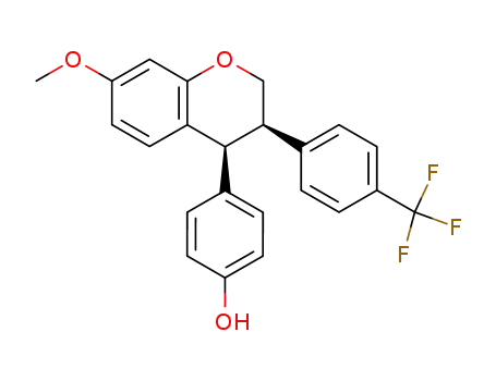(+/-)-cis-4-(4-hydroxyphenyl)-7-methoxy-3-(4-(trifluoromethyl)phenyl)chromane