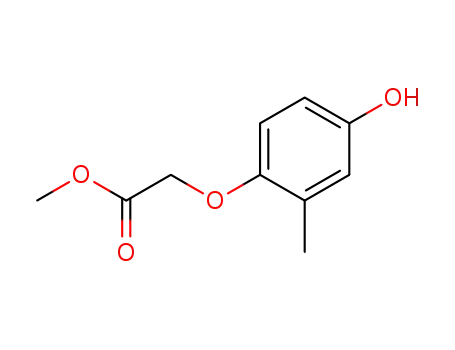 Molecular Structure of 317319-10-1 (Acetic acid, 2-(4-hydroxy-2-methylphenoxy)-, methyl ester)