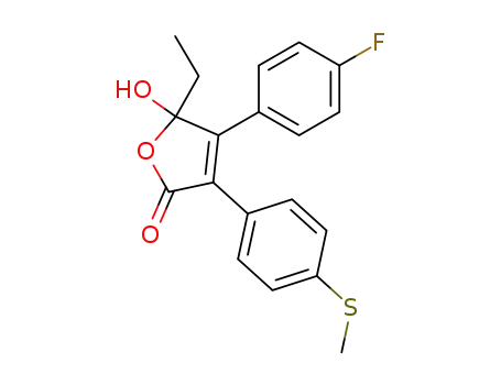5-ethyl-4-(4-fluoro-phenyl)-5-hydroxy-3-(4-methylsulfanyl-phenyl)-5H-furan-2-one