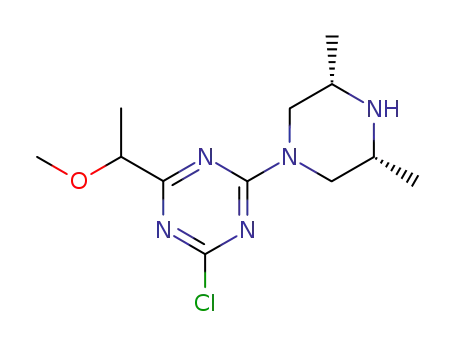 2-chloro-4-(3R,5S-dimethyl-piperazine-1-yl)-6-(1-methoxy-ethyl)-[1,3,5]triazine