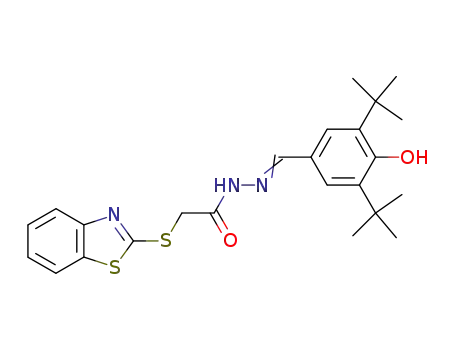 3,5-di(tert-butyl)-4-hydroxybenzaldehyde N-(benzothiazolyl-2-thioacetyl)hydrazone