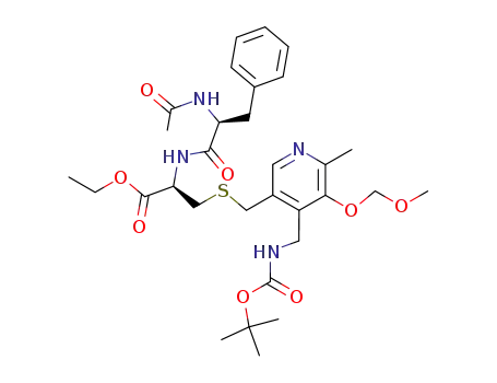(R)-2-((S)-2-Acetylamino-3-phenyl-propionylamino)-3-[4-(tert-butoxycarbonylamino-methyl)-5-methoxymethoxy-6-methyl-pyridin-3-ylmethylsulfanyl]-propionic acid ethyl ester