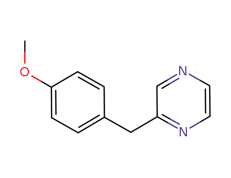 Molecular Structure of 89815-18-9 (Pyrazine, [(4-methoxyphenyl)methyl]-)