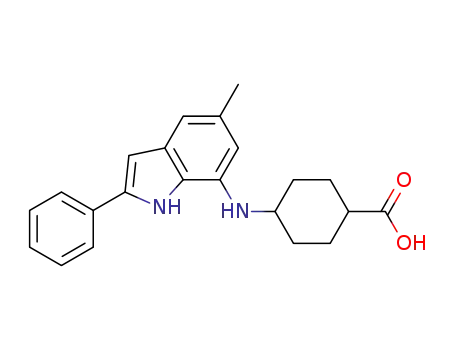 4-(5-methyl-2-phenyl-1H-indole-7-yl)amino-cyclohexane-1-carboxylic acid