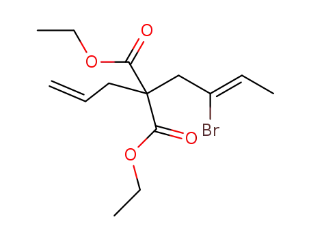 diethyl 2-allyl-2-((Z)-2-bromo-2-butenyl)malonate
