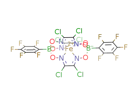 Fe(dichloroglyoxime)3(B-pentafluorophenyl)2
