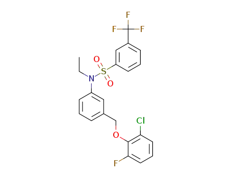 N-(3-((2-chloro-6-fluorophenoxy)methyl)phenyl)-N-ethyl-3-(trifluoromethyl)benzenesulfonamide