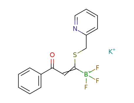 potassium trifluoro(3-oxo-3-phenyl-1-((pyridin-2-ylmethyl)thio)prop-1-en-1-yl)borate