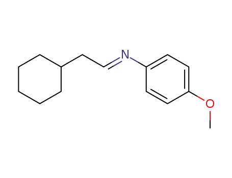 Molecular Structure of 129397-33-7 (Benzenamine, N-(2-cyclohexylethylidene)-4-methoxy-)
