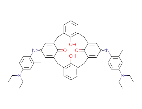 11,23-bis((4'-(diethylamino)-2'-methylphenyl)imino)-26,28-dihydroxypentacyclo<19.3.1.13,7.19,13.115,19>-octacosa-1(24),3,5,7(28),9,12,15,17,19(26),21-decaene-25,27-dione