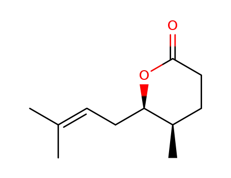 (5R,6R)-6-(3-methyl-2-butenyl)-5-methyl-3,4,5,6-tetrahydro-2H-pyran-2-one