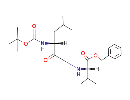 Molecular Structure of 135219-63-5 (L-Valine, N-[N-[(1,1-dimethylethoxy)carbonyl]-D-leucyl]-, phenylmethyl
ester)
