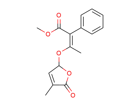 (Z)-3-(4-Methyl-5-oxo-2,5-dihydro-furan-2-yloxy)-2-phenyl-but-2-enoic acid methyl ester