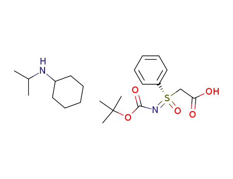 Cyclohexyl(isopropyl)ammonium (SS)-N-(N-tert-butyloxycarbonyl)-S-methyl S-phenyl sulfonimidoyl acetate