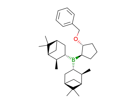 ((1R,2R)-2-Benzyloxy-cyclopentyl)-bis-((1S,2R,3S,5S)-2,6,6-trimethyl-bicyclo[3.1.1]hept-3-yl)-borane