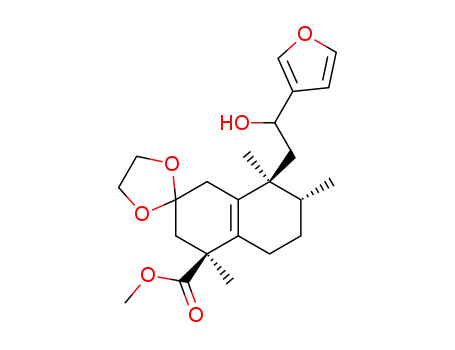 methyl 15,16-epoxy-2-ethylendioxy-12SR-hydroxy-5(10),13(16),14-ent-halimatrien-18-oate
