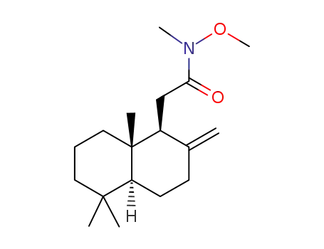 N-methoxy-N-methyl-2-((1S,4aS,8aS)-5,5,8a-trimethyl-2-methylenedecahydronaphthalen-1-yl)acetamide