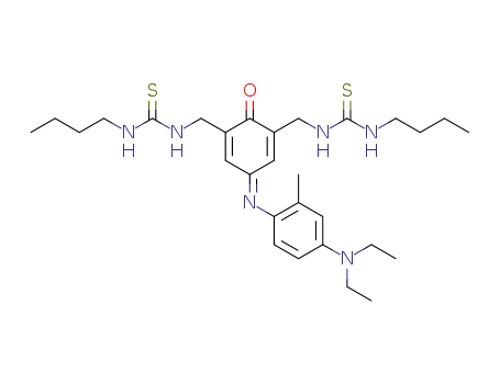 1-butyl-3-[5-[(3-butyl-thioureido)-methyl]-3-(4-diethylamino-2-methyl-phenylimino)-6-oxo-cyclohexa-1,4-dienylmethyl]-thiourea