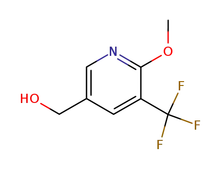 Molecular Structure of 887707-31-5 (6-METHOXY-5-(TRIFLUOROMETHYL)-3-PYRIDINEMETHANOL)