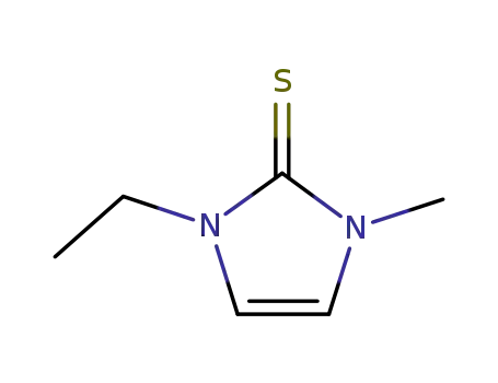 Molecular Structure of 61640-28-6 (2H-Imidazole-2-thione, 1-ethyl-1,3-dihydro-3-methyl-)