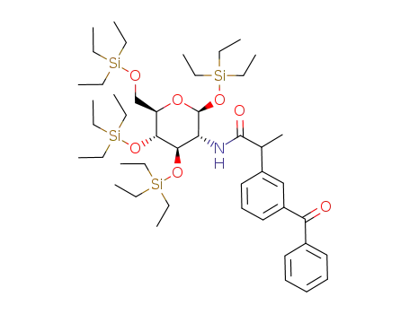 2-deoxy-2-(2-(3-benzoylphenyl) propanoic acid)amino-1,3,4,6-tetra-O-triethylsilyl-β-D-glucopyranosyl