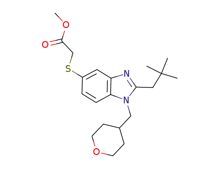 methyl {[2-(2,2-dimethylpropyl)-1-(tetrahydro-2H-pyran-4-ylmethyl)-1H-benzimidazol-5-yl]thio}acetate