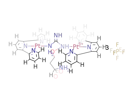 {(Pt(2,2':6',2''-terpyridine))2(L-canavanine)}(PF6)3