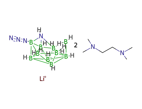 Li(tmeda)2(1+)-{9-azido-3,4:3,8-di-μ-hydro-undecahydro-2-aza-1,5-didebor-closo-tridecaborate(1-)}