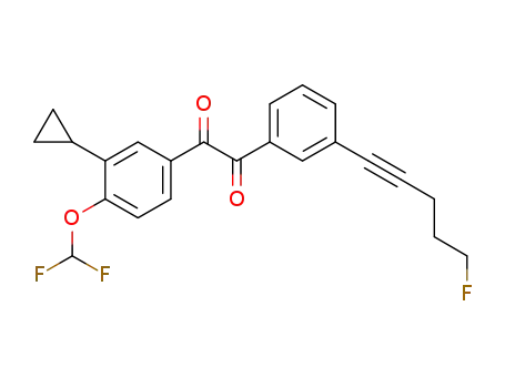 1-(3-cyclopropyl-4-(difluoromethoxy)phenyl)-2-(3-(5-fluoropent-1-ynyl)phenyl)ethane-1,2-dione