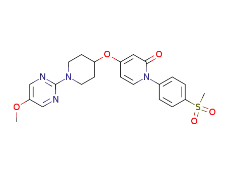 4-(1-(5-methoxypyrimidin-2-yl)piperidin-4-yloxy)-1-(4-(methylsulfonyl)phenyl)pyridin-2(1H)-one