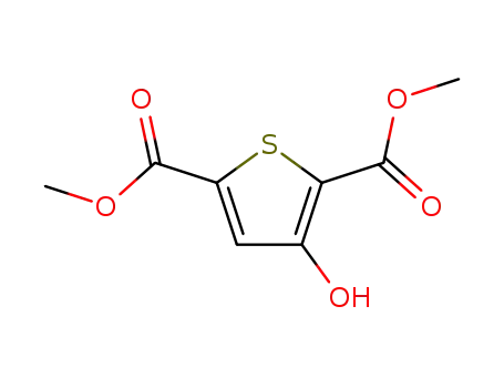 Molecular Structure of 5556-24-1 (3-Hydroxythiophene-2,5-dicarboxylic acid dimethyl ester)