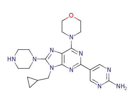 5-[9-(cyclopropylmethyl)-6-morpholin-4-yl-8-piperazin-1-yl-9H-purin-2-yl]pyrimidin-2-amine
