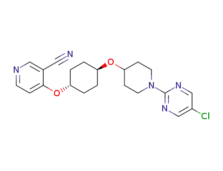 4-((1r,4r)-4-(1-(5-chloropyrimidin-2-yl)piperidin-4-yloxy)cyclohexyloxy)nicotinonitrile