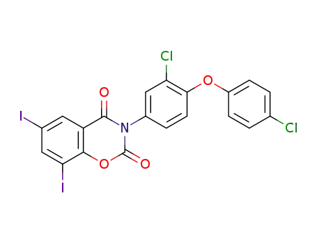 3-[3-chloro-4-(4-chlorophenoxy)phenyl]-6,8-diiodo-2H-1,3-benzoxazine-2,4(3H)-dione