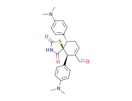 (5S,6R,10S)-2,4-dioxo-6,10-bis(4-(dimethylamino)phenyl)-1-thia-3-azaspiro[4.5]dec-7-ene-7-carboxaldehyde