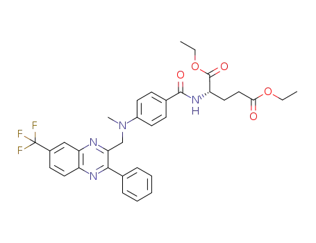 diethyl N-[4-(3-phenyl-7-trifluoromethylquinoxalin-2-yl)methyl]-N-methyl-benzoyl-L-glutamate