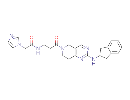 N-{3-[2-(2,3-dihydro-1H-inden-2-ylamino)-7,8-dihydropyrido[4,3-d]pyrimidin-6(5H)-yl]-3-oxopropyl}-2-(1H-imidazol-1-yl)acetamide