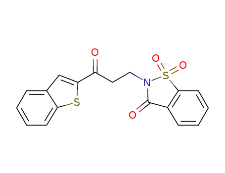 2-(3-(benzo[b]thiophen-2-yl)-3-oxopropyl)benzo[d]isothiazol-3(2H)-one 1,1-dioxide