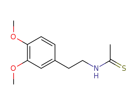 Molecular Structure of 91564-56-6 (Ethanethioamide, N-[2-(3,4-dimethoxyphenyl)ethyl]-)