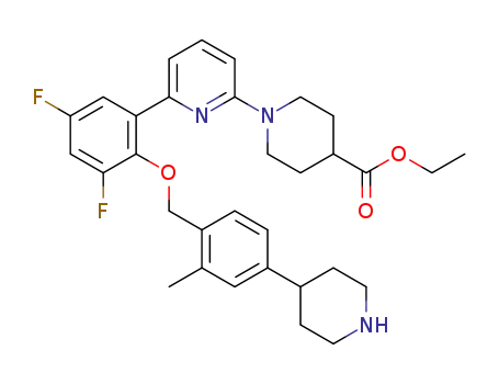 ethyl 1-(6-(3,5-difluoro-2-((2-methyl-4-(piperidin-4-yl)benzyl)oxy)phenyl)pyridin-2-yl)piperidine-4-carboxylate