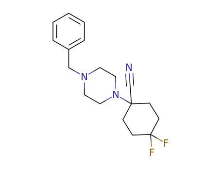 1-(4-benzylpiperazin-1-yl)-4,4-difluorocyclohexanecarbonitrile