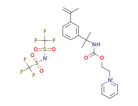 1-(2-[N-(m-isopropenyl-α,α-dimethylbenzyl)carbamoyloxy]ethyl)pyridinium bis(trifluoromethanesulfonyl)imide
