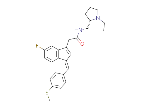 (S,Z)-N-((1-ethylpyrrolidin-2-yl)methyl)-2-(5-fluoro-2-methyl-1-(4-(methylthio)benzylidene)-1H-inden-3-yl)acetamide