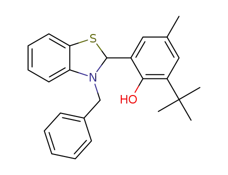 2-tert-butyl-6-(3-benzyl-2,3-dihydrobenzo[d]thiazol-2-yl)-4-methylphenol