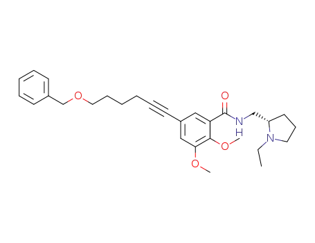 N-(5-(6-benzyloxyhexynyl)-2,3-dimethoxybenzoyl)-(S)-(1-ethylpyrrolidin-2yl)amine