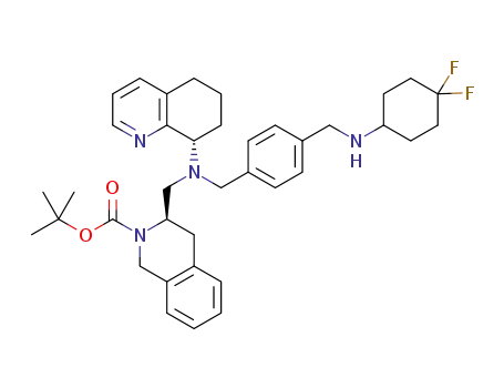 tert-butyl (R)-3-(((4-(((4,4-difluorocyclohexyl)amino)methyl)benzyl)((S)-5,6,7,8-tetrahydroquinolin-8-yl)amino)methyl)-3,4-dihydroisoquinoline-2(1H)-carboxylate
