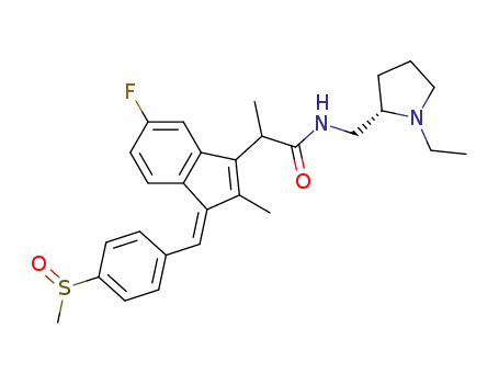 N-(((S)-1-ethylpyrrolidin-2-yl)methyl)-2-((Z)-5-fluoro-2-methyl-1-(4-(methylsulfinyl)benzylidene)-1H-inden-3-yl)propanamide